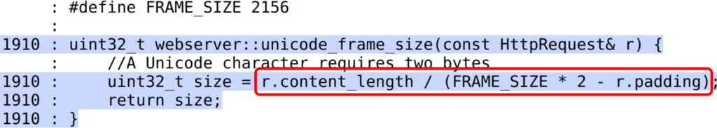 Simple div-by-zero vulnerability.