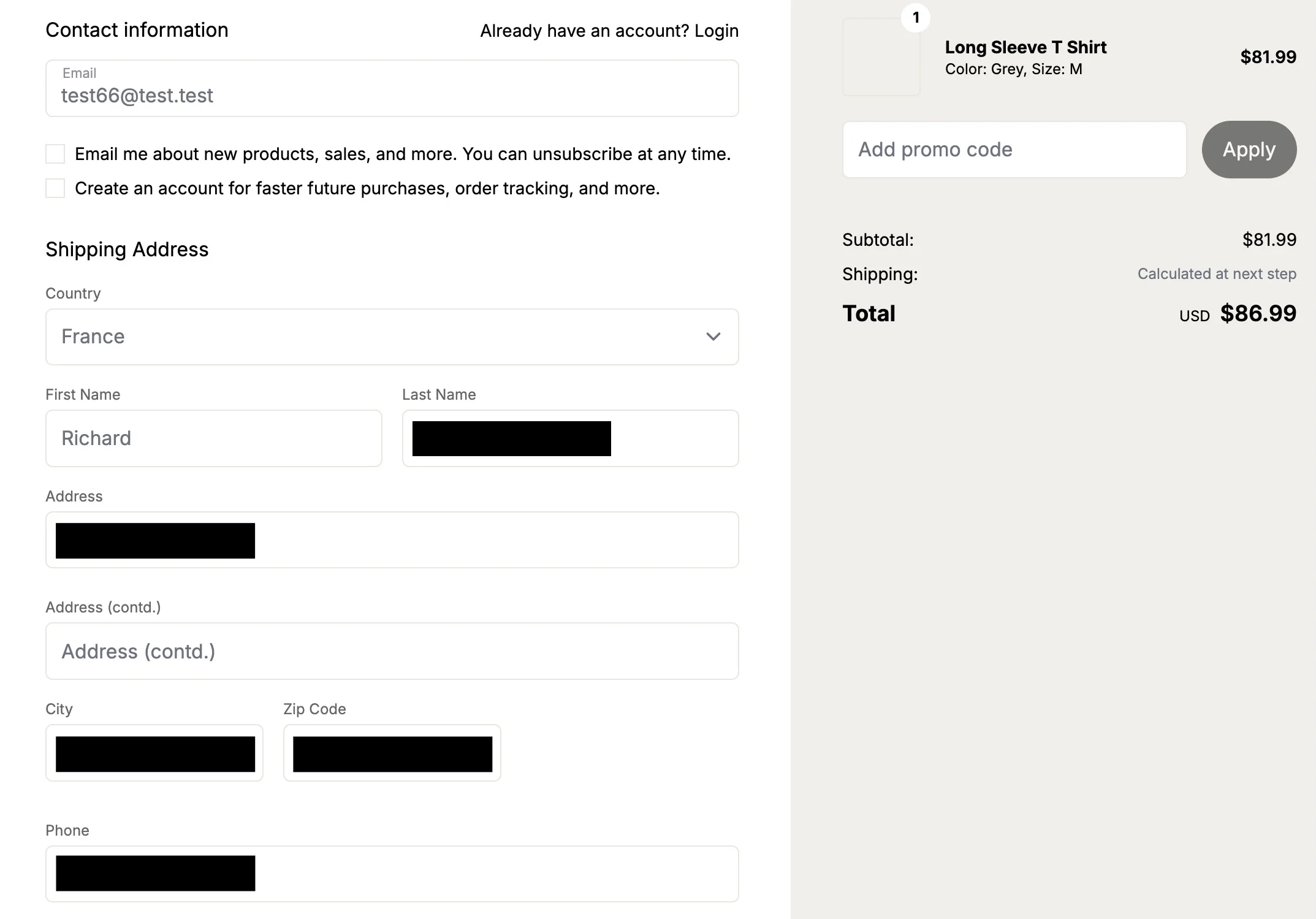 An unauthenticated guest user revealing addresses of other guest users by enumerating through them.